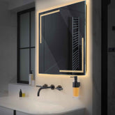 Espejo LED Cuadrado | Control por interruptor de pared | Luz blanca cálida - Reyze Seria Minimal Model 2